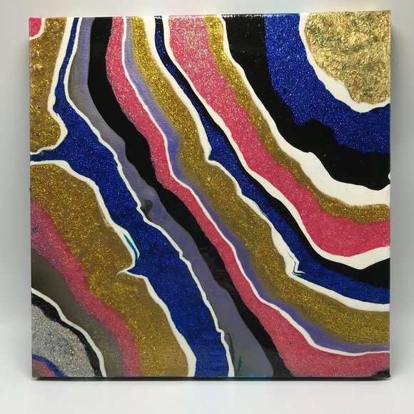 NWOT Abstract Geode Art Wall Decor